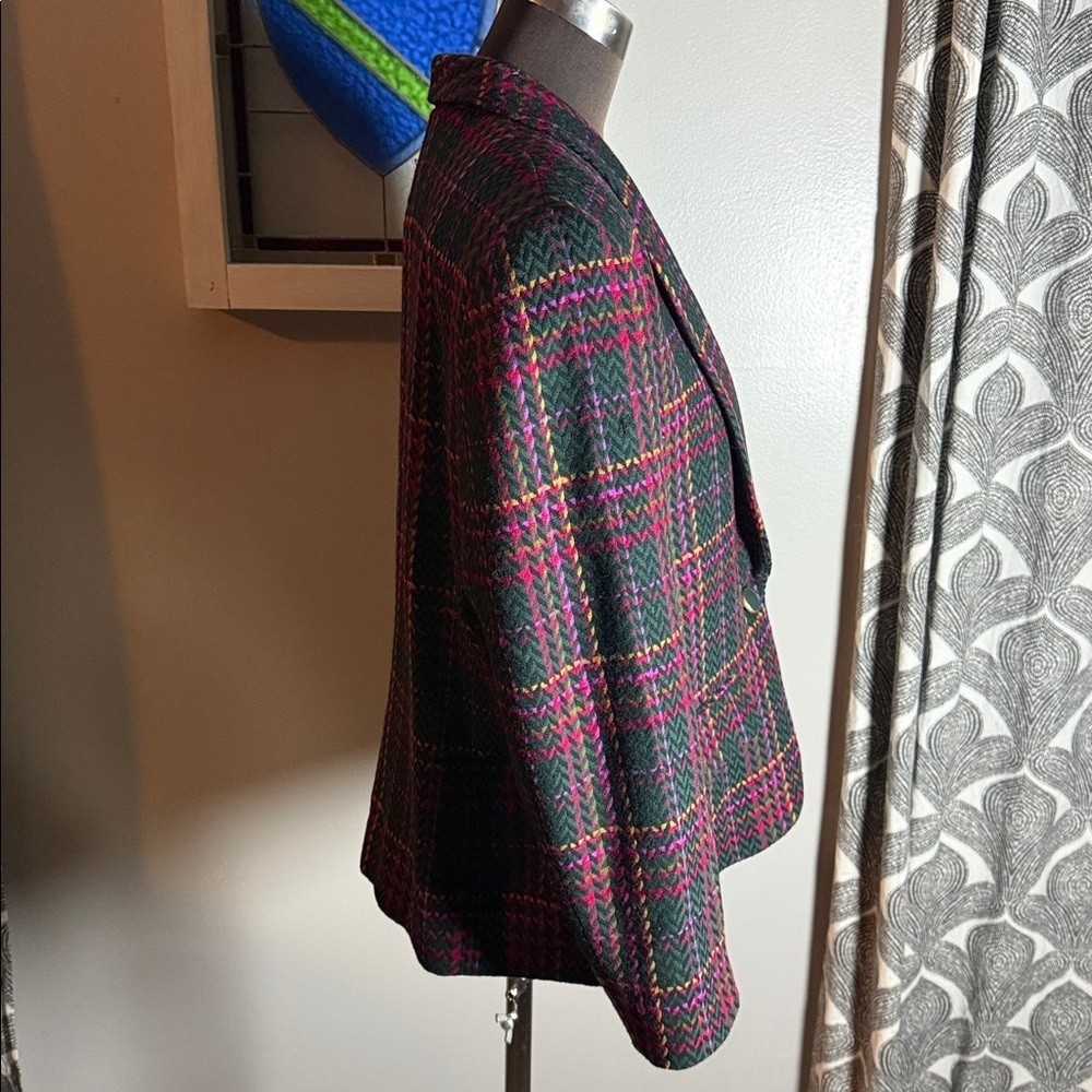 Pendleton Vintage 80s Plaid Wool Blazer - Picture 6 of 7